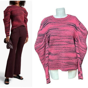 NAADAM Space-Dyed Alpaca-Blend‎ Sweater Magenta Size Large